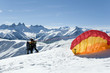 départ en parapente