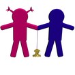 Children, figure on a white background - 3. 3D image.