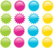 Brightly coloured star bursts