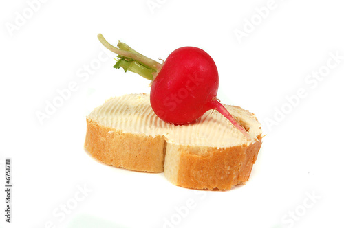 Photo: radish on bread radish on bread