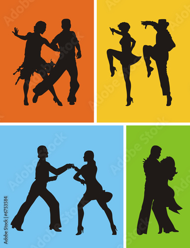 Dancers of American Latin dances