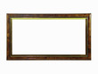 Simple rustic frame - isolated on white background.    