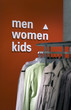 Clothes in fashion store