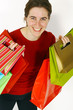 Happy young woman with shopping bags Happy young woman with shopping bags