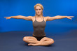Woman in yoga position