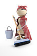 charlady with mop