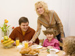 Family at lunch
