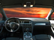 Interior view of luxury car Interior view of luxury car