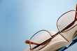 Book with reading glasses