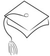 graduation hat or cap 