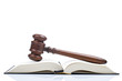 Wooden gavel and law book Wooden gavel and law book