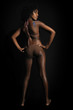 Portrait of young fashion model wearing bikini
