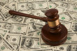 Dollar Bills and gavel Dollar Bills and gavel