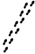 Trail of black and white footprints Trail of black and white footprints