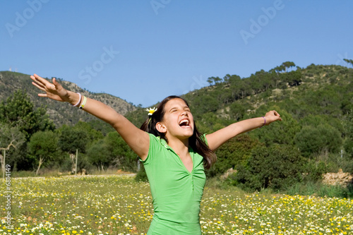 Photo: happy child singing shouting with joy and happiness © godfer # Photo: happy child singing shouting with joy and happiness © godfer #