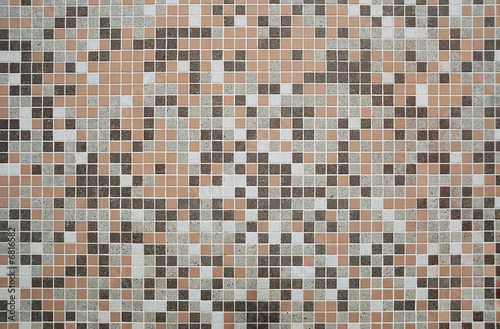 Photo: Brown, Gray and White Mosaic Tiled Wall Brown, Gray and White Mosaic Tiled Wall