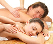 Portrait of a couple getting a romantic massage Portrait of a couple getting a romantic massage