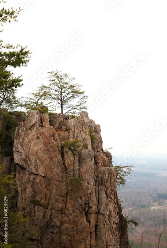 Photo: Cliff side mountain with trees Cliff side mountain with trees