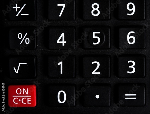 Photo: Black basic calculator buttons Black basic calculator buttons
