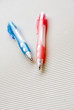 Blue and pink pen