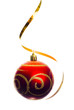 Single Red and Gold Christmas Ornament Single Red and Gold Christmas Ornament