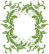 green floral frame