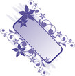 grunge floral frame