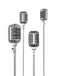 retro microphone and paths