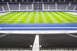 Halfway line at soccer stadium