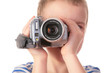 boy with camcorder boy with camcorder