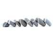 smooth stone on white background