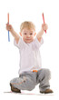 Boy with pencils