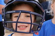 Child in Baseball Helmet