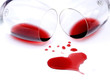 Quadro Red wine spilled from glasses