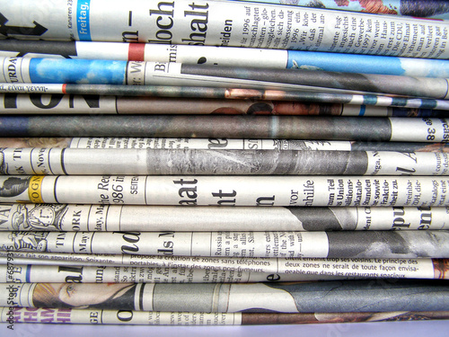 Photo: Stack of newspapers Stack of newspapers
