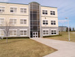 front of a modern building