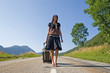 Woman leaving on a journey Woman leaving on a journey