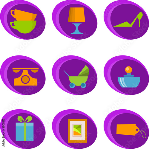 Illustration: shopping icons shopping icons