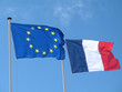 Drapeaux européen et français Drapeaux européen et français