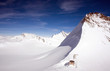 Peak against blue sky in Swiss Alps. Peak against blue sky in Swiss Alps.