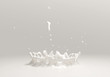 3d render of milk splash