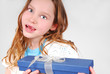 Girl Holding Present