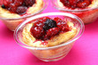 Food,strawberry jam in baked layered pastry