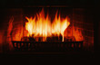 Fire in fireplace