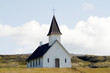 Church in deserted landscape in Iceland