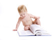 Baby and a book Baby and a book