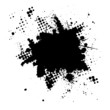 Halftone ink splat grunge background