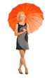 Photo: Sexy blonde girl with umbrella Sexy blonde girl with umbrella