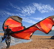 kite surfer on the beach