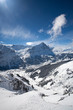 Beatiful view across valley in Alps Beatiful view across valley in Alps